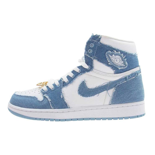 NIKE AIR JORDAN ナイキ ジョーダン DM9036-104 WMNS AIR JORDAN 1 HIGH OG DENIM ウィメンズエア ジョーダン ハイ オージーデニム ハイカット スニーカー インディゴブルー系 ホワイト系 28.0cm【新古品】【未使用】【中古】