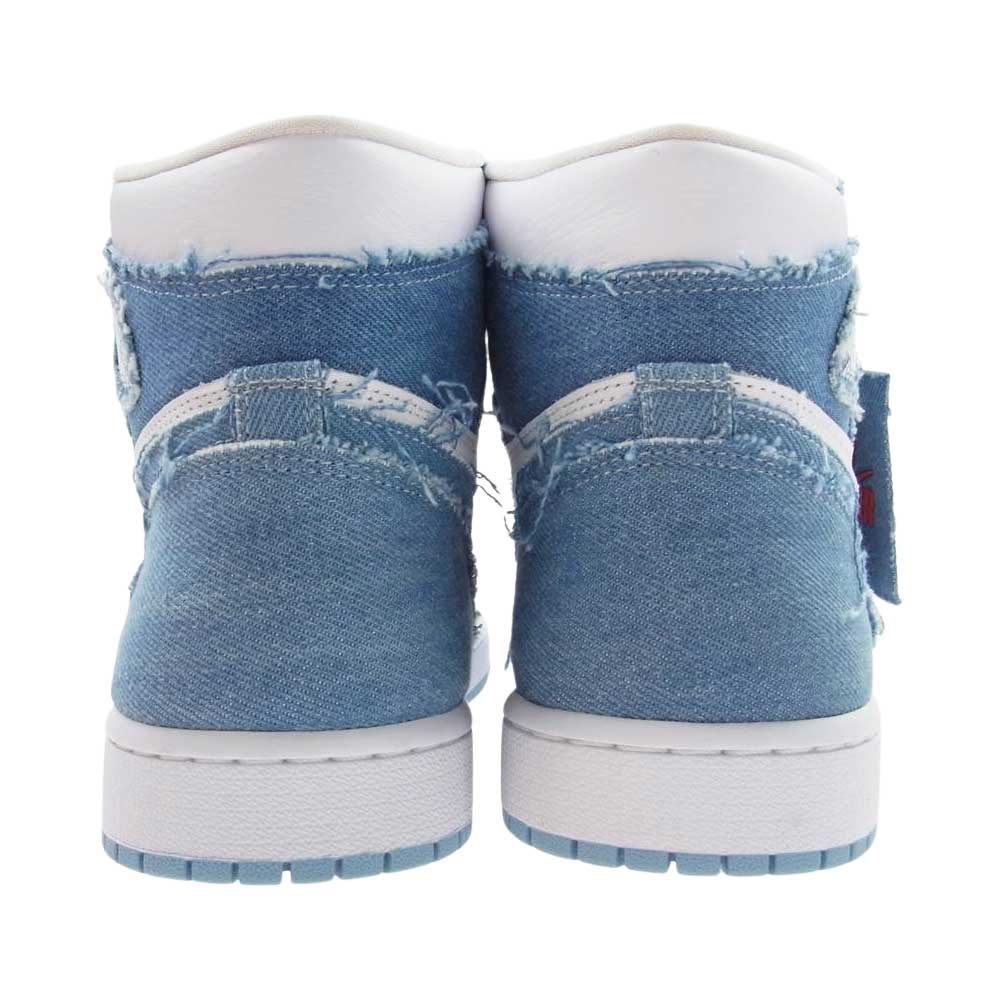 NIKE AIR JORDAN ナイキ ジョーダン DM9036-104 WMNS AIR JORDAN 1 HIGH OG DENIM ウィメンズエア ジョーダン ハイ オージーデニム ハイカット スニーカー インディゴブルー系 ホワイト系 28.0cm【新古品】【未使用】【中古】