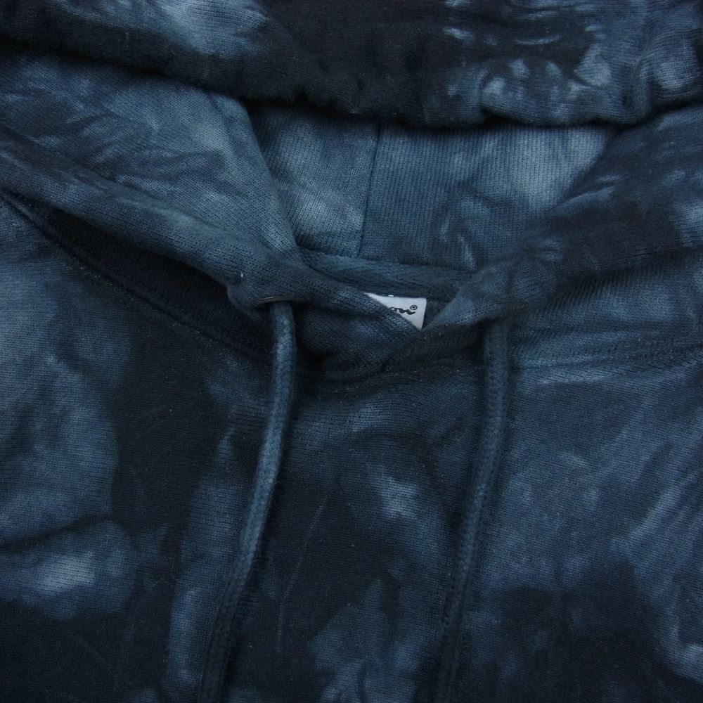 Champion チャンピオン REVERSE WEAVE PULLOVER HOODIE TIEDYE リバースウィーブ プルオーバー スウェット パーカー フーディー 裏起毛 タイダイ染  ブラック系 S【中古】