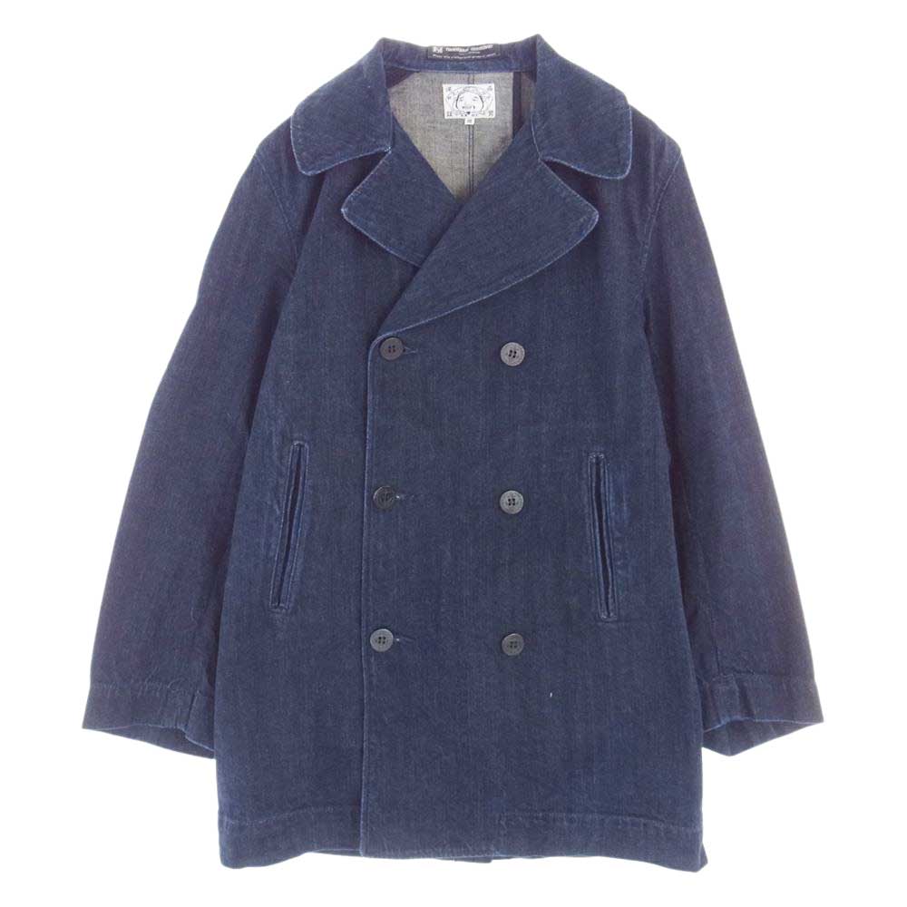 EVISU エヴィス デニム Pコート インディゴ イカリ釦  インディゴブルー系 36【中古】