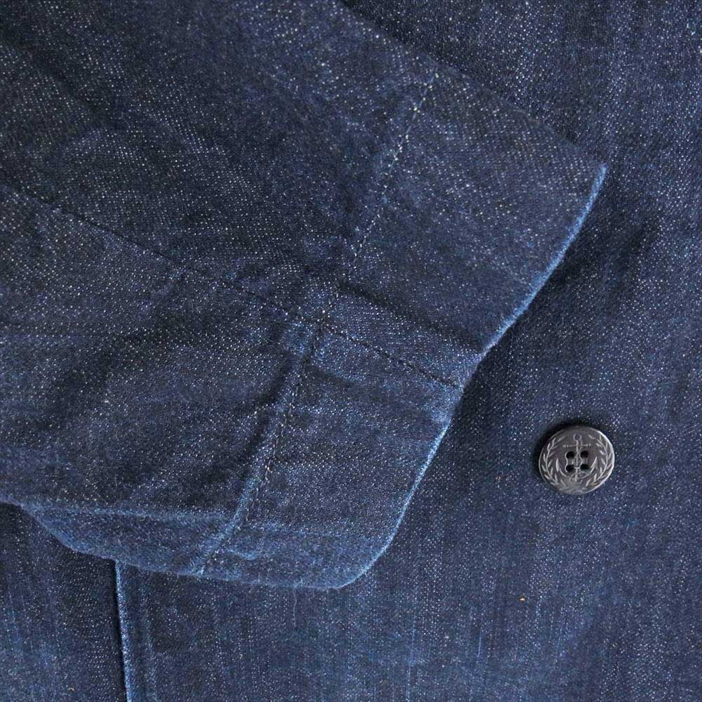 EVISU エヴィス デニム Pコート インディゴ イカリ釦  インディゴブルー系 36【中古】