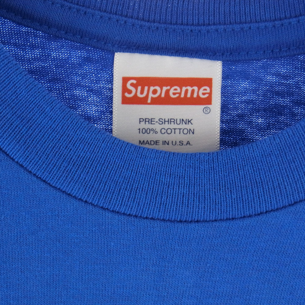 Supreme シュプリーム 21AW CRASH TEE バックロゴ プリント カットソー 半袖 青  ブルー系 M【中古】