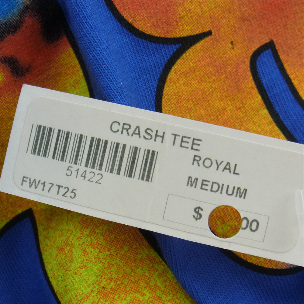 Supreme シュプリーム 21AW CRASH TEE バックロゴ プリント カットソー 半袖 青  ブルー系 M【中古】