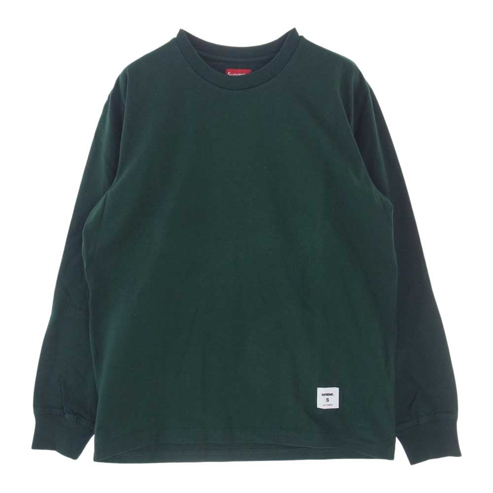 Supreme シュプリーム 19AW Trademark L/S Top バックロゴ プリント カットソー 長袖 緑  グリーン系 S【中古】