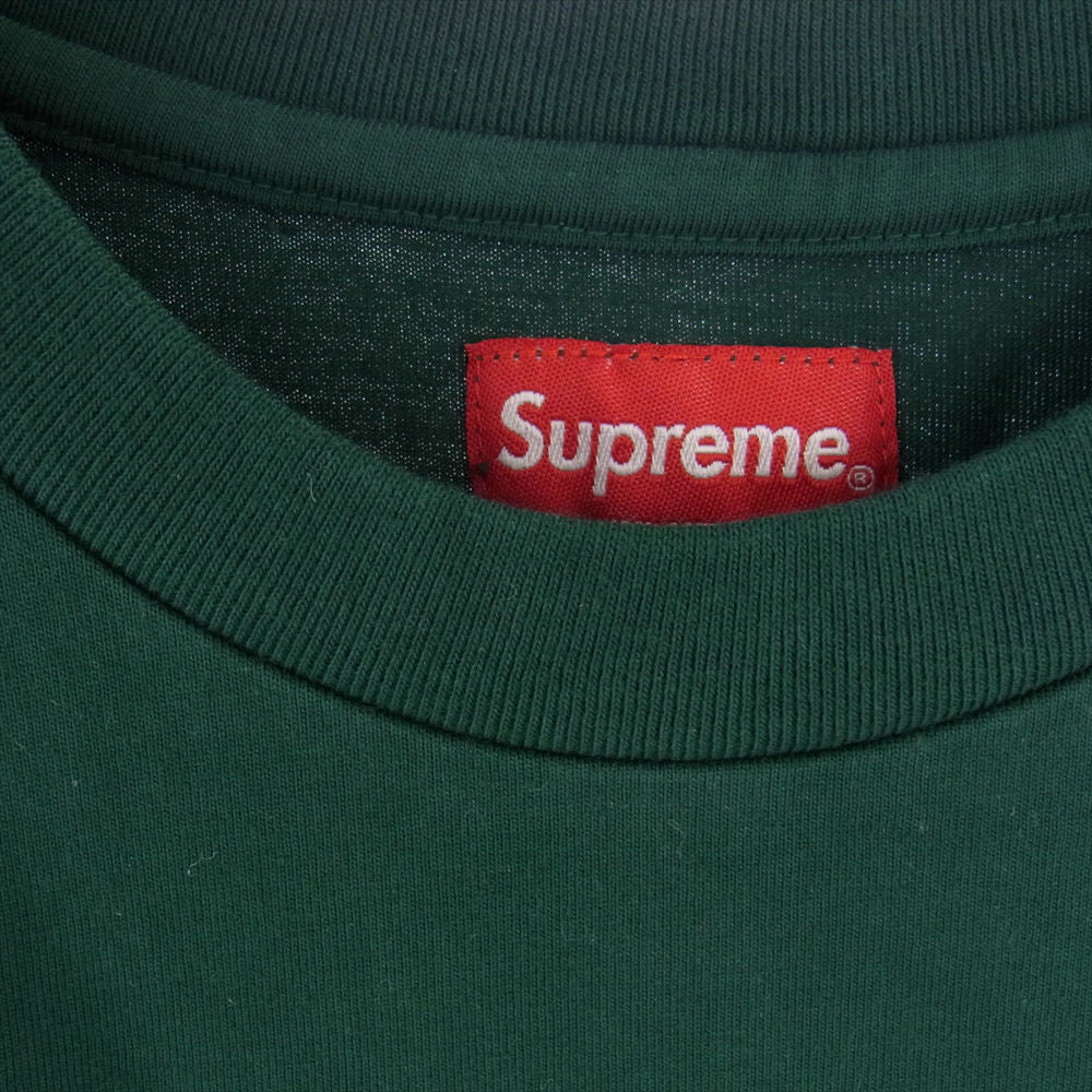 Supreme シュプリーム 19AW Trademark L/S Top バックロゴ プリント カットソー 長袖 緑  グリーン系 S【中古】