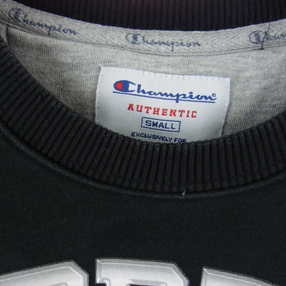 Supreme シュプリーム × Champion チャンピオン 19SS Chrome Crewneck プリント スウェット トレーナー ブラック系 S【中古】