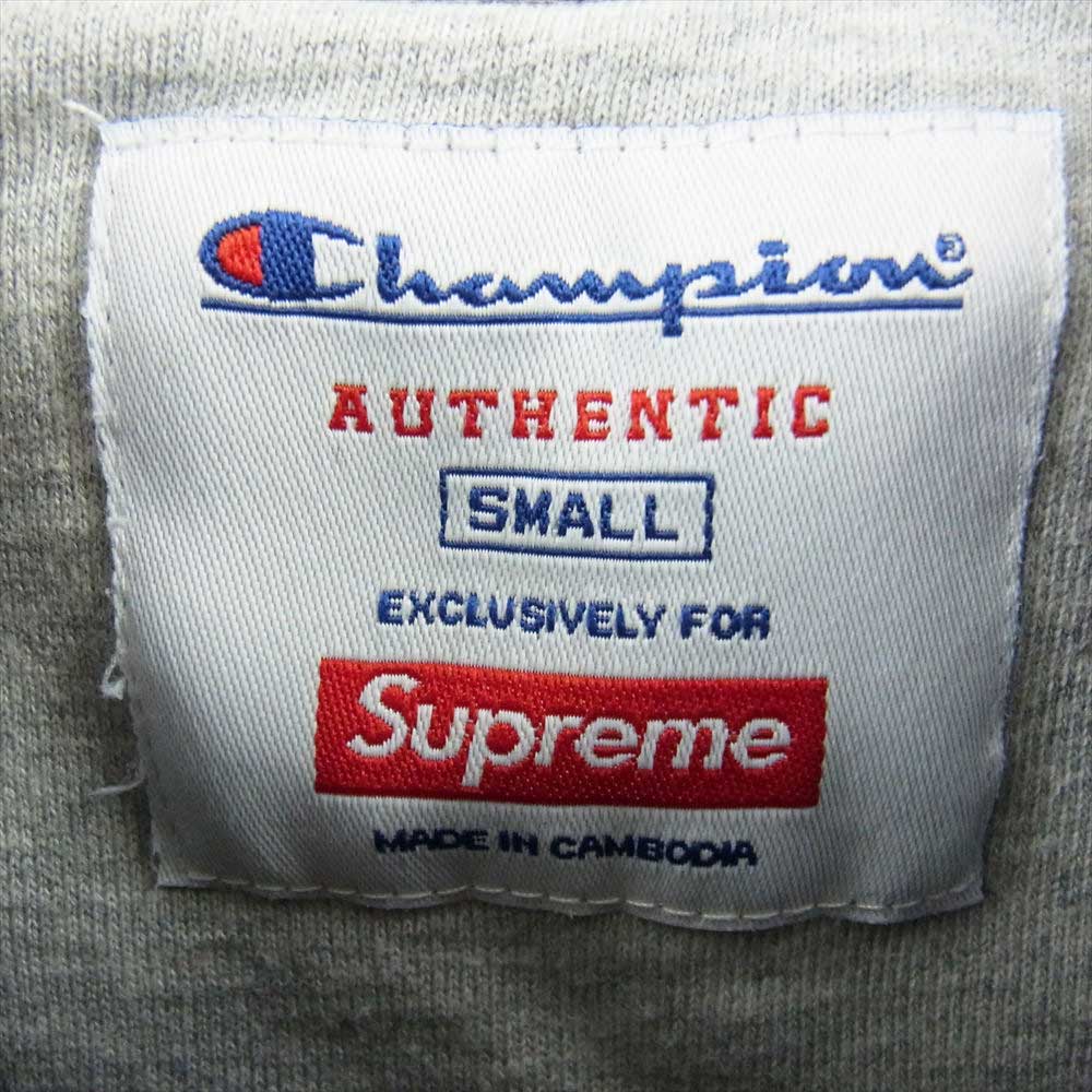 Supreme シュプリーム × Champion チャンピオン 19SS Chrome Crewneck プリント スウェット トレーナー ブラック系 S【中古】