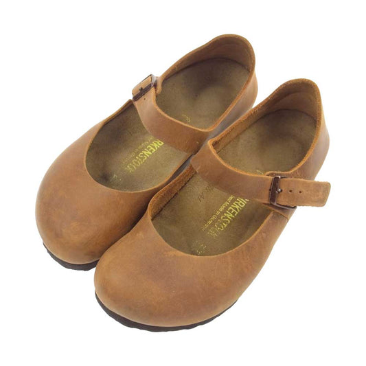 BIRKENSTOCK ビルケンシュトック レザー ストラップ シューズ ブラウン系 22.5cm【中古】