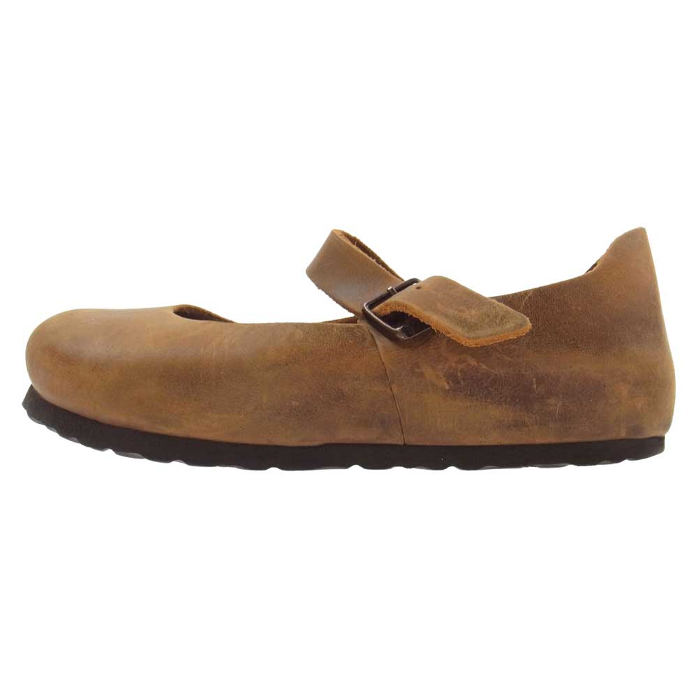 BIRKENSTOCK ビルケンシュトック レザー ストラップ シューズ ブラウン系 22.5cm【中古】