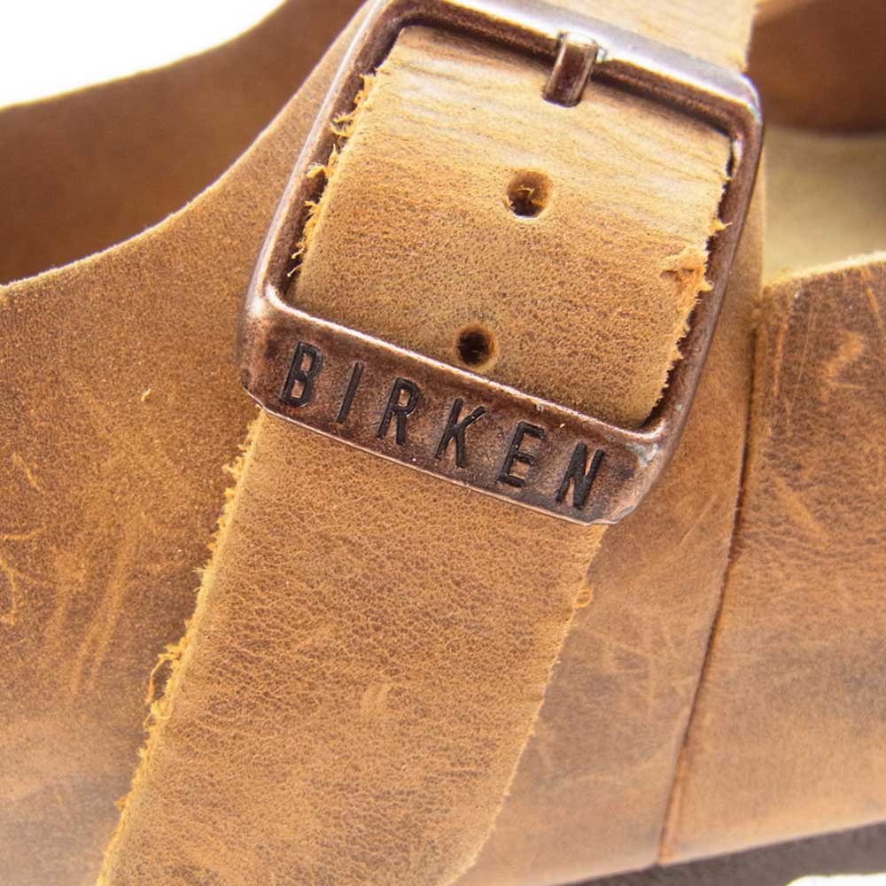 BIRKENSTOCK ビルケンシュトック レザー ストラップ シューズ ブラウン系 22.5cm【中古】