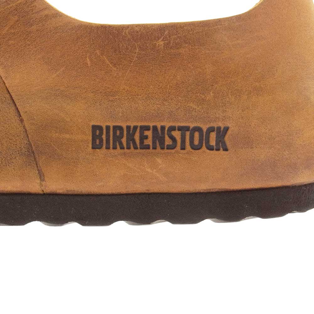 BIRKENSTOCK ビルケンシュトック レザー ストラップ シューズ ブラウン系 22.5cm【中古】