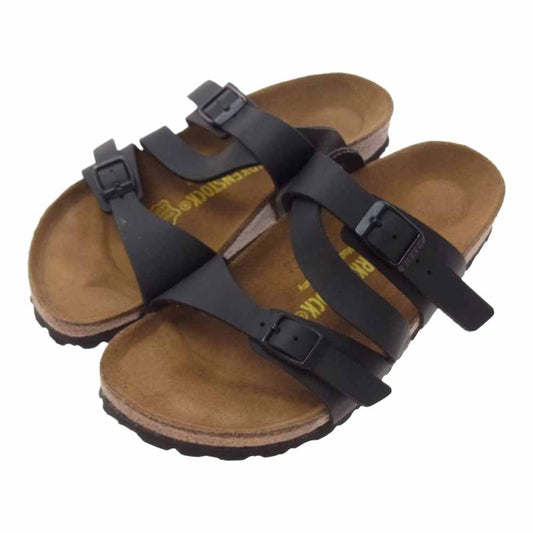 BIRKENSTOCK ビルケンシュトック ストラップ サンダル ブラック ブラウン系 22.5cm【中古】