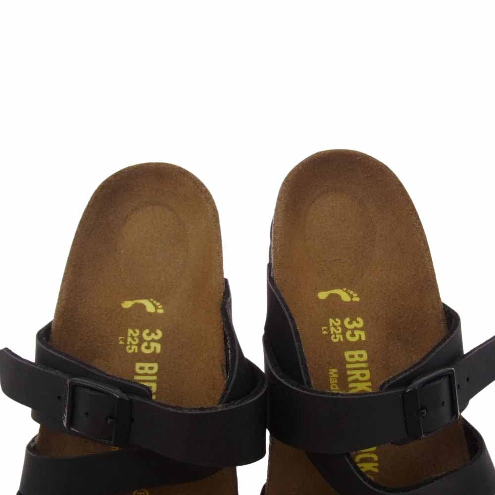 BIRKENSTOCK ビルケンシュトック ストラップ サンダル ブラック ブラウン系 22.5cm【中古】