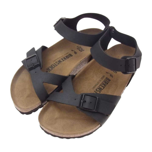 BIRKENSTOCK ビルケンシュトック ストラップ サンダル ブラック ブラウン系 22.5cm【中古】