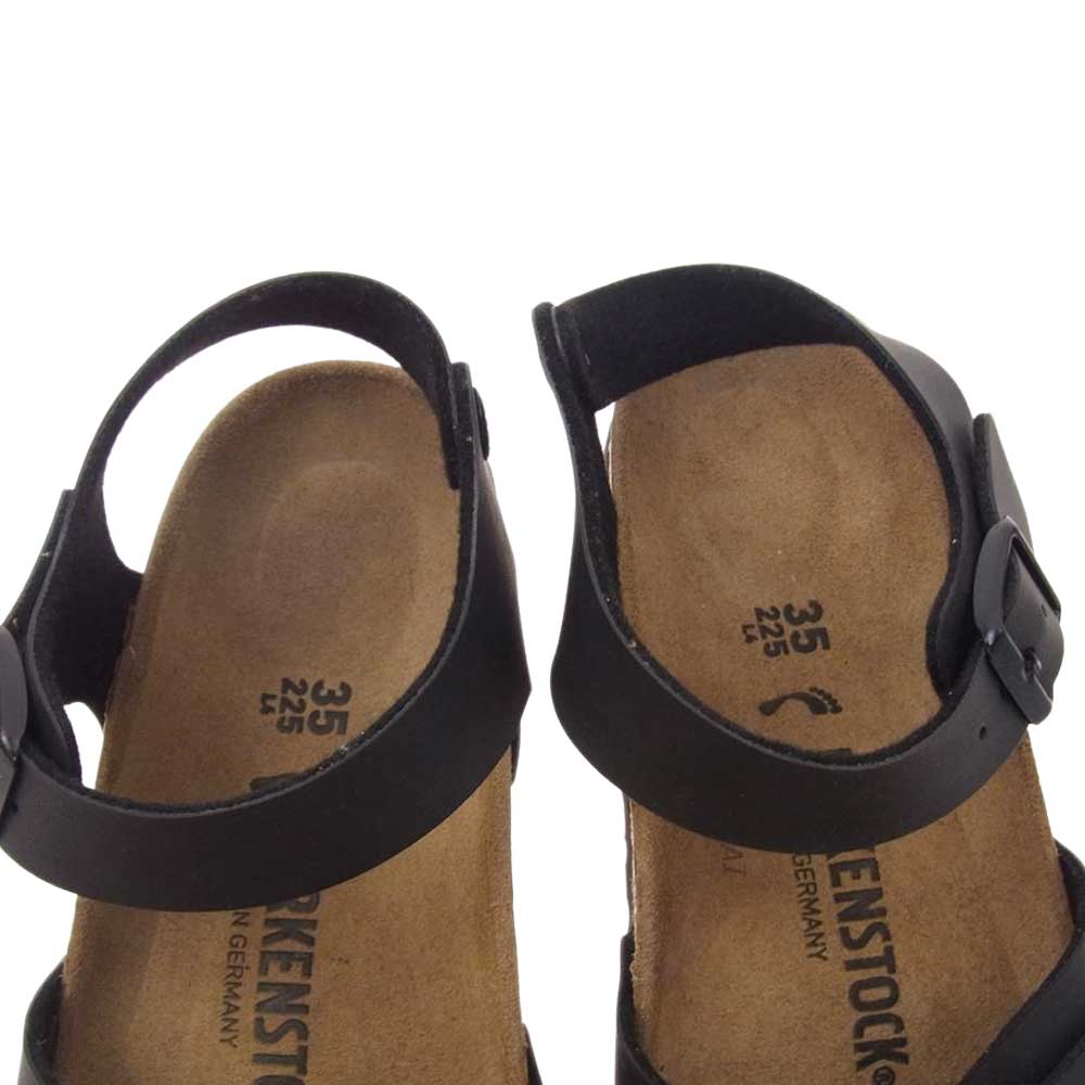 BIRKENSTOCK ビルケンシュトック ストラップ サンダル ブラック ブラウン系 22.5cm【中古】