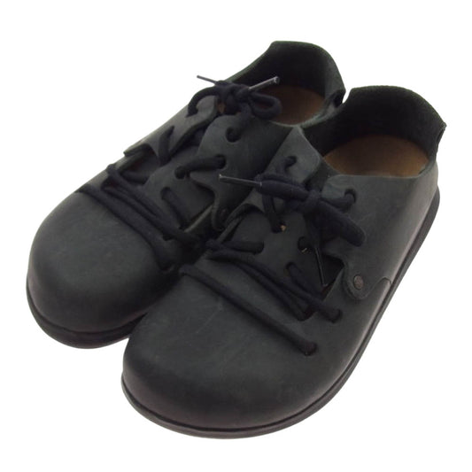 BIRKENSTOCK ビルケンシュトック MONNTANA モンタナ スエード レースアップ シューズ ブラック  ブラック系 22.5cm【中古】