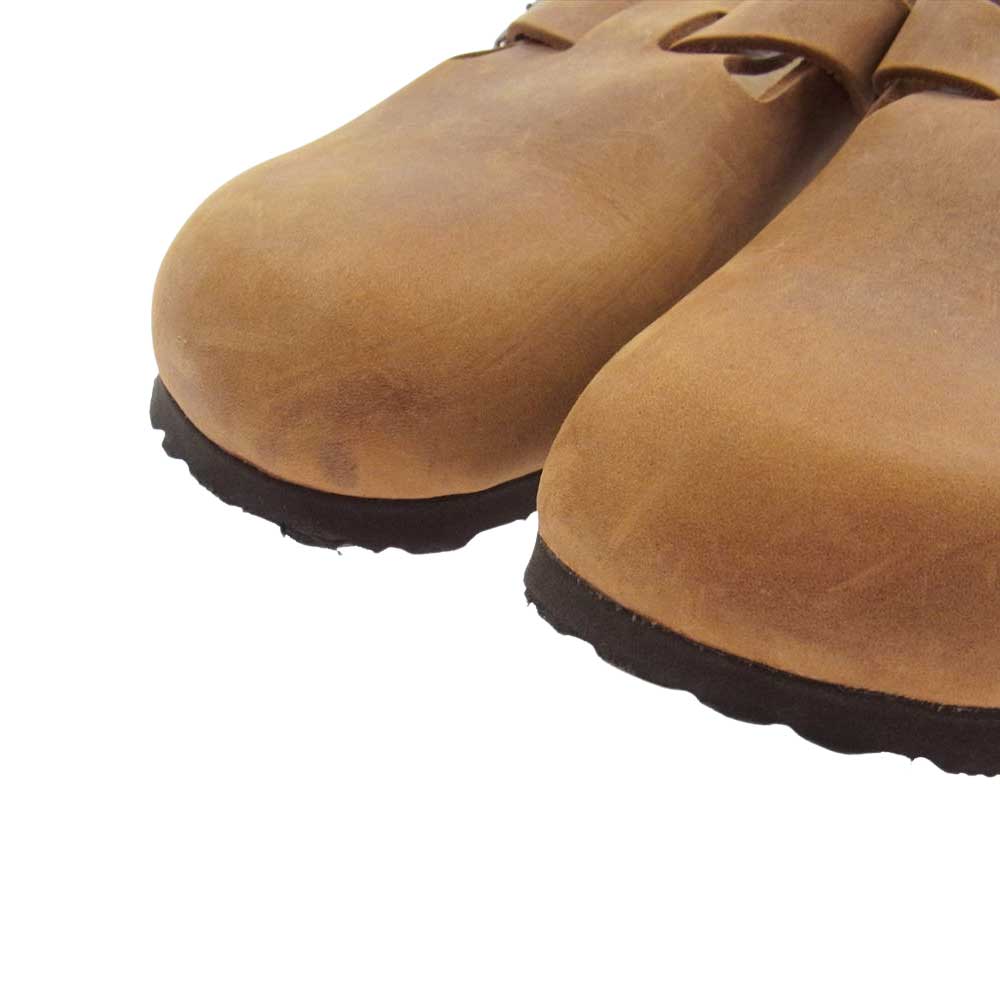 BIRKENSTOCK ビルケンシュトック BOSTON ボストン  スエード レザー シューズ ブラウン系 22.5cm【中古】