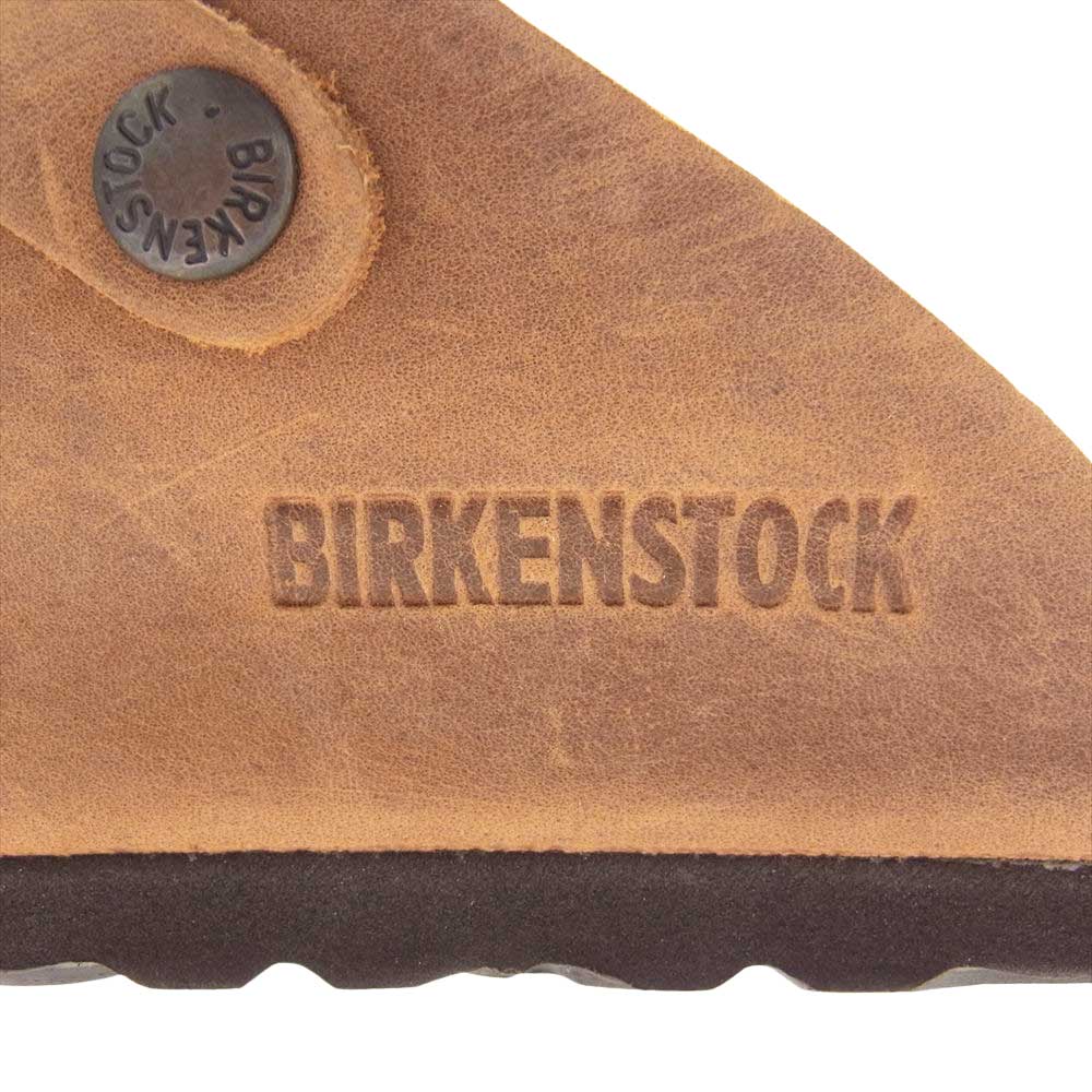 BIRKENSTOCK ビルケンシュトック BOSTON ボストン  スエード レザー シューズ ブラウン系 22.5cm【中古】