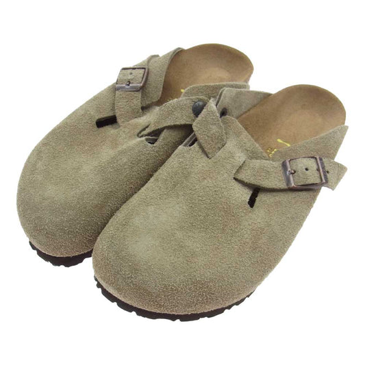 BIRKENSTOCK ビルケンシュトック BOSTON ボストン  スエード レザー シューズ ブラウン系 22.5cm【中古】
