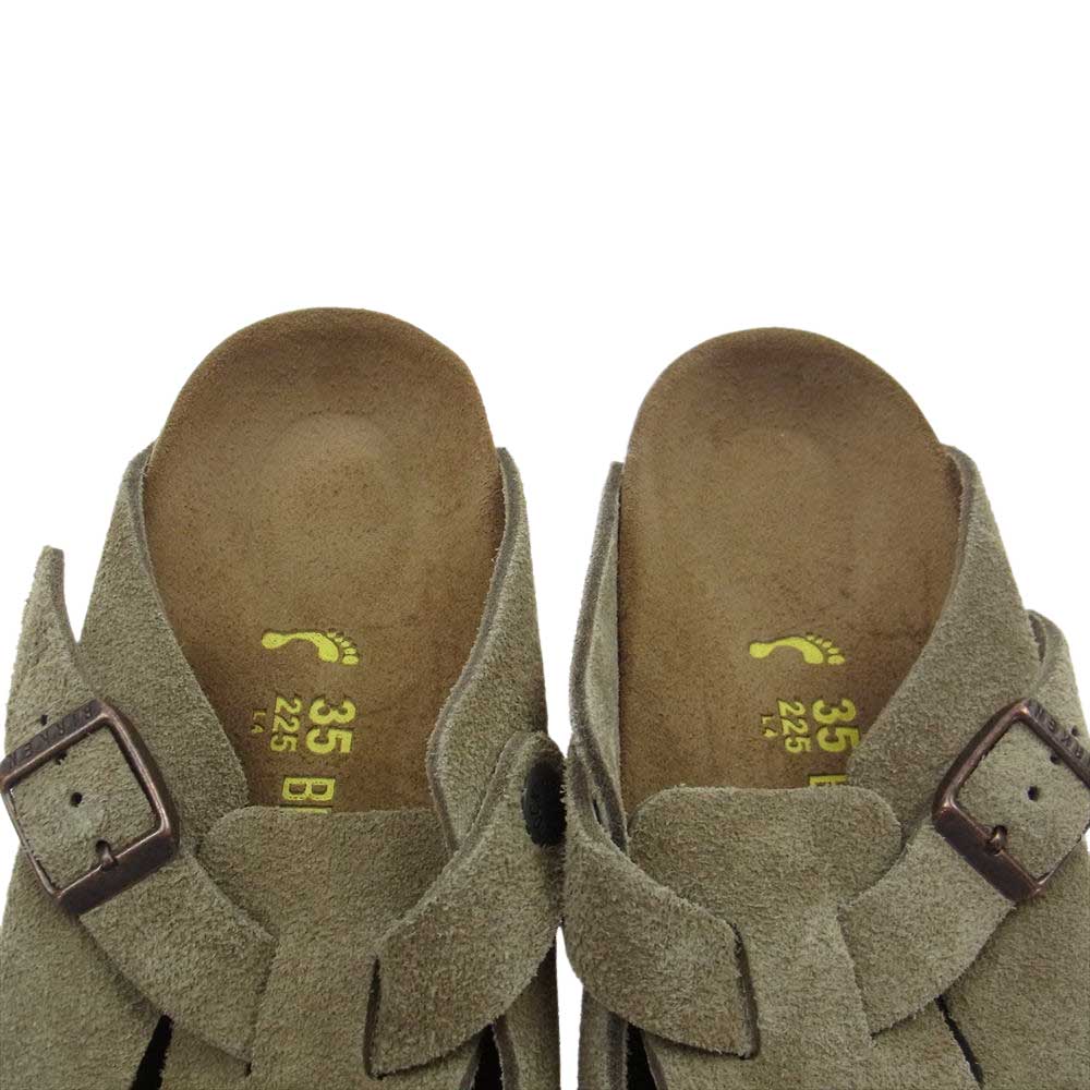BIRKENSTOCK ビルケンシュトック BOSTON ボストン  スエード レザー シューズ ブラウン系 22.5cm【中古】
