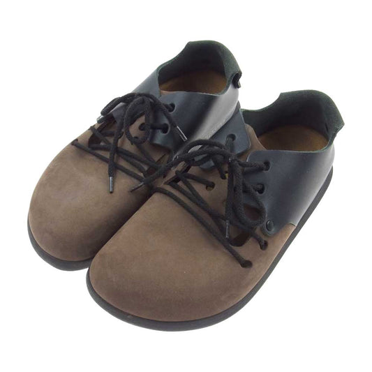 BIRKENSTOCK ビルケンシュトック MONNTANA モンタナ スエード レースアップ シューズ ブラウン × ブラック ブラウン系 23.0cm【中古】