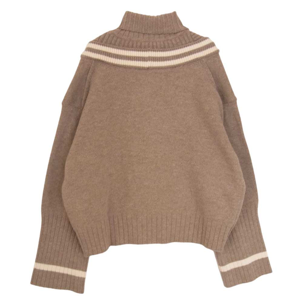 エフシーイー V AND HIGH NECK SWEATER ハイネック セーター ニット ブラウン系 F【中古】