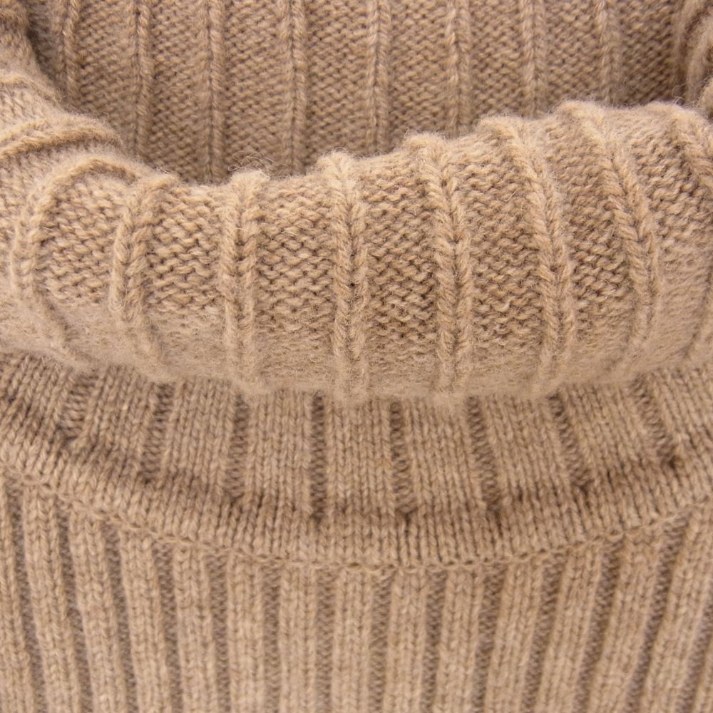 エフシーイー V AND HIGH NECK SWEATER ハイネック セーター ニット ブラウン系 F【中古】