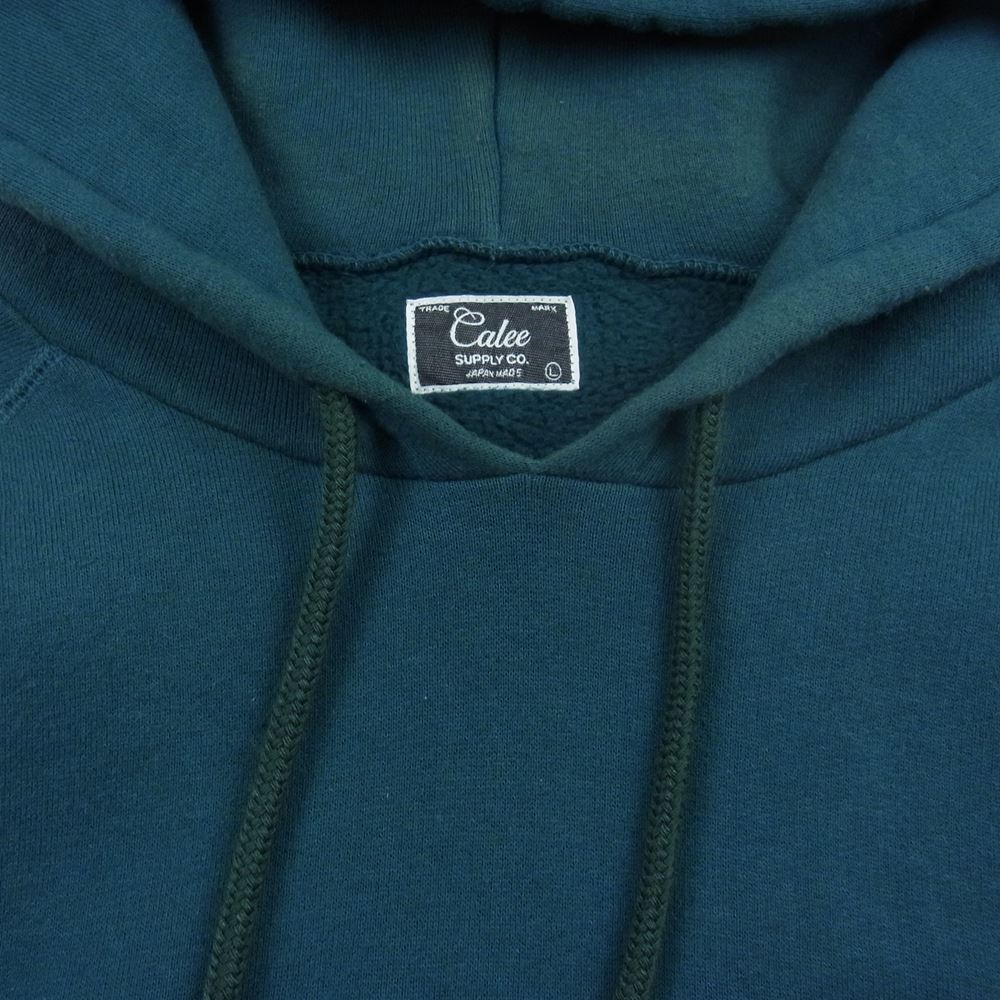CALEE キャリー 20AW cl-20aw036 Pullover parka ネーム プルオーバー パーカー エメラルドグリーン系 L【中古】