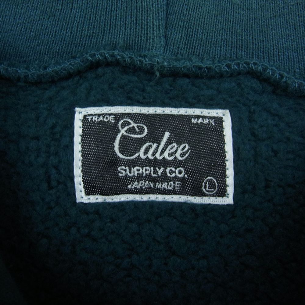 CALEE キャリー 20AW cl-20aw036 Pullover parka ネーム プルオーバー パーカー エメラルドグリーン系 L【中古】