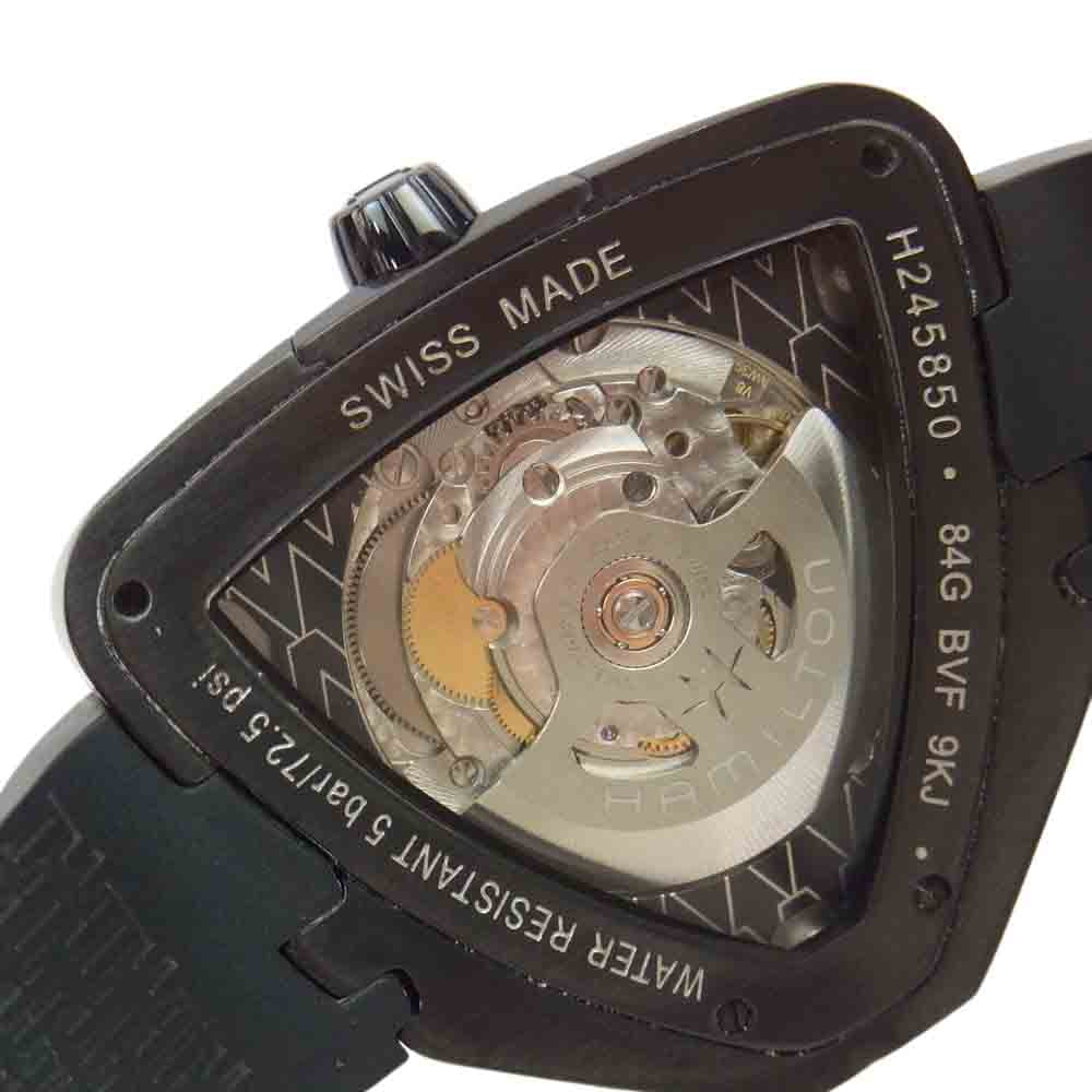 HAMILTON ハミルトン H24585331 国内代理店購入ギャランティ付属 VENTURA ELVIS80 ベンチュラ エルヴィス 自動巻 腕時計 ブラック系【中古】