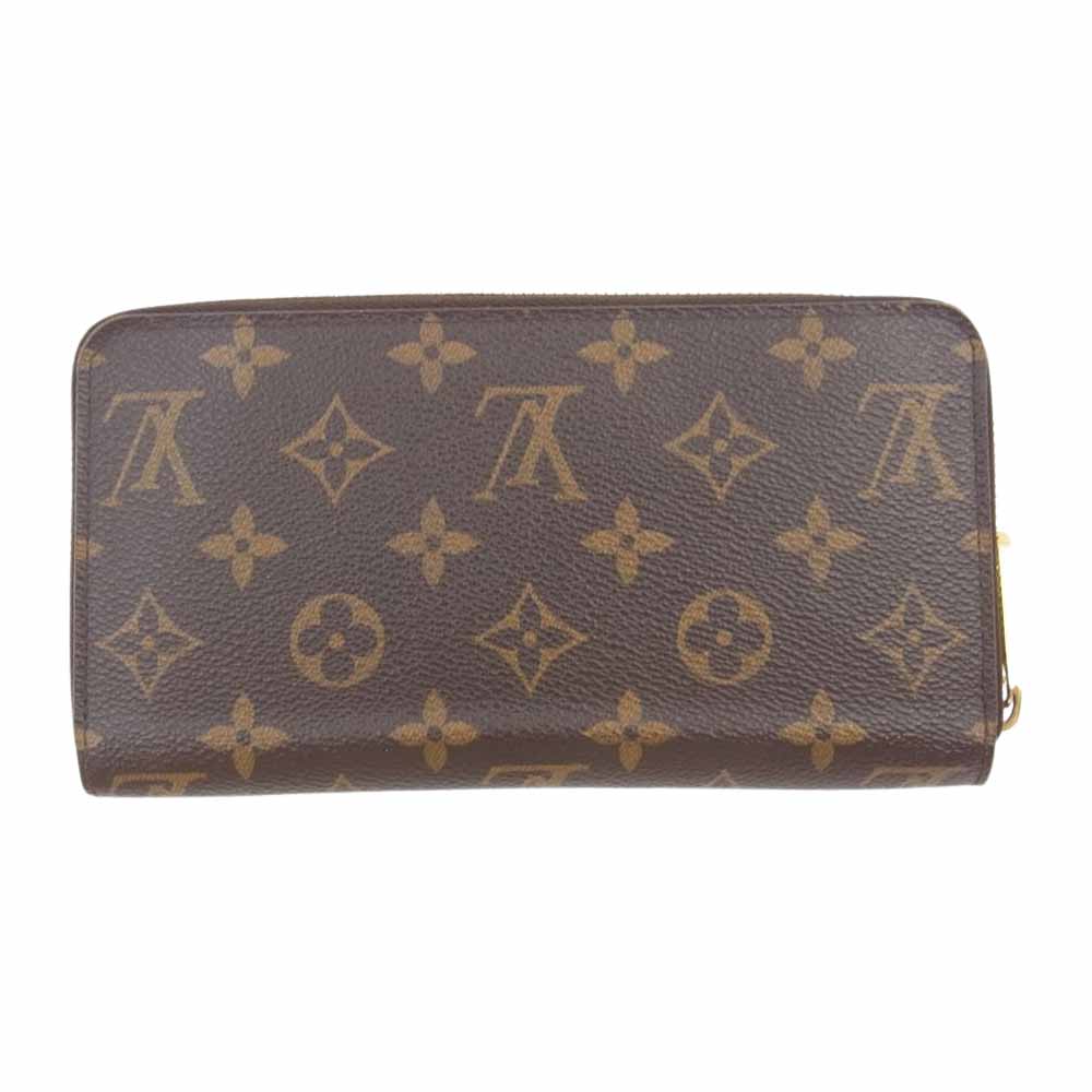 LOUIS VUITTON ルイ・ヴィトン M41896 モノグラム ジッピー ウォレット コクリコ ラウンドジップ 長財布  ブラウン系【中古】
