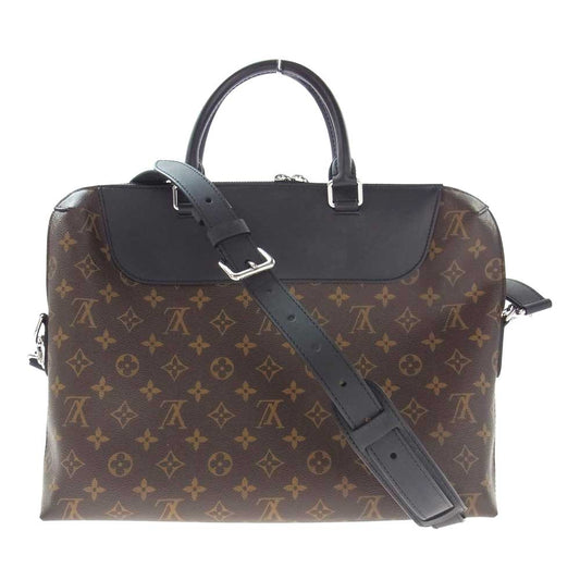 LOUIS VUITTON ルイ・ヴィトン M54019 ポルトドキュマン ジュール NM PDJ モノグラム マカサー 2WAY ショルダーバッグ ブリーフケース ブラウン系【中古】