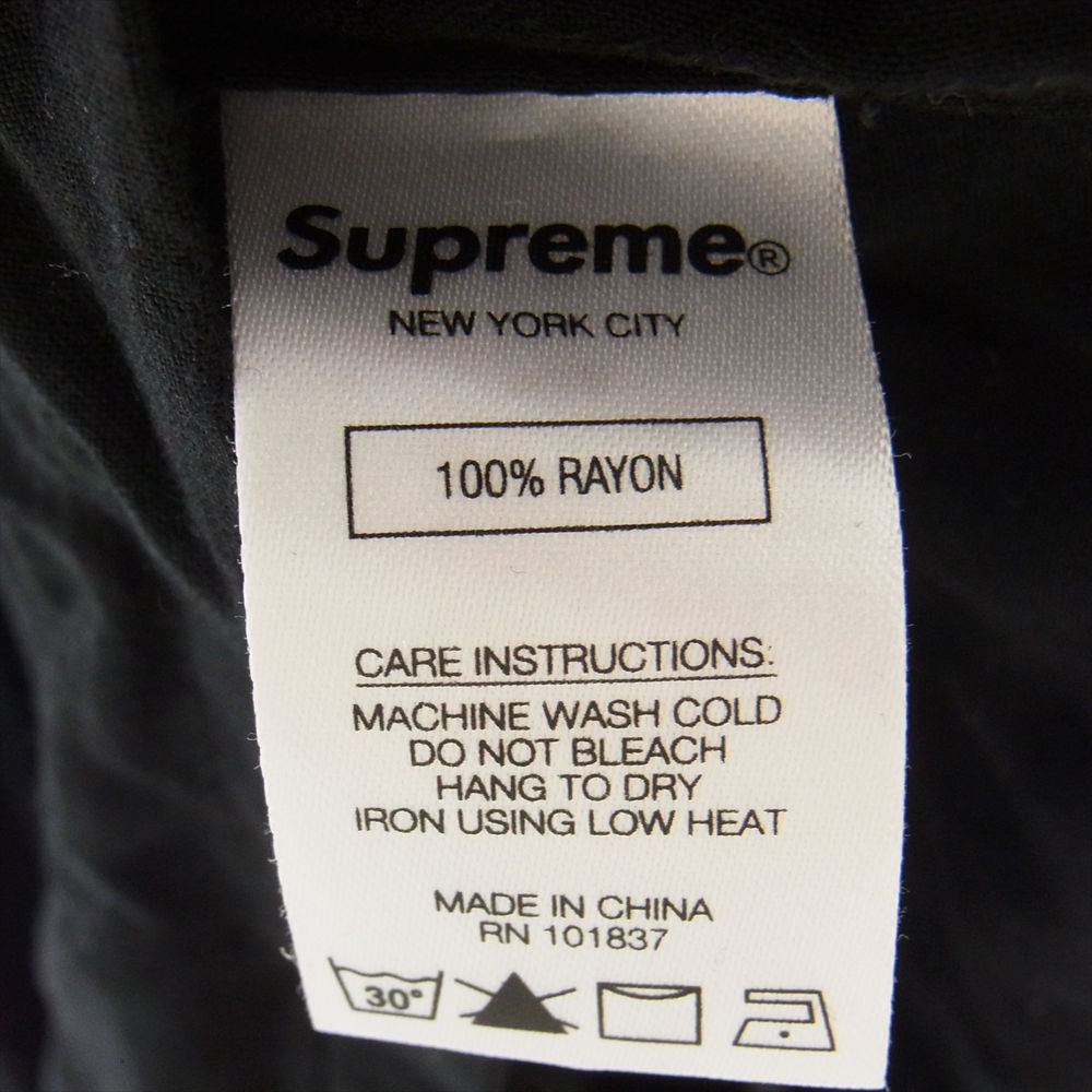 Supreme シュプリーム 19SS Playboy Rayon S/S Shirt 半袖 オープンカラー レーヨン シャツ  ブラック系 L【中古】