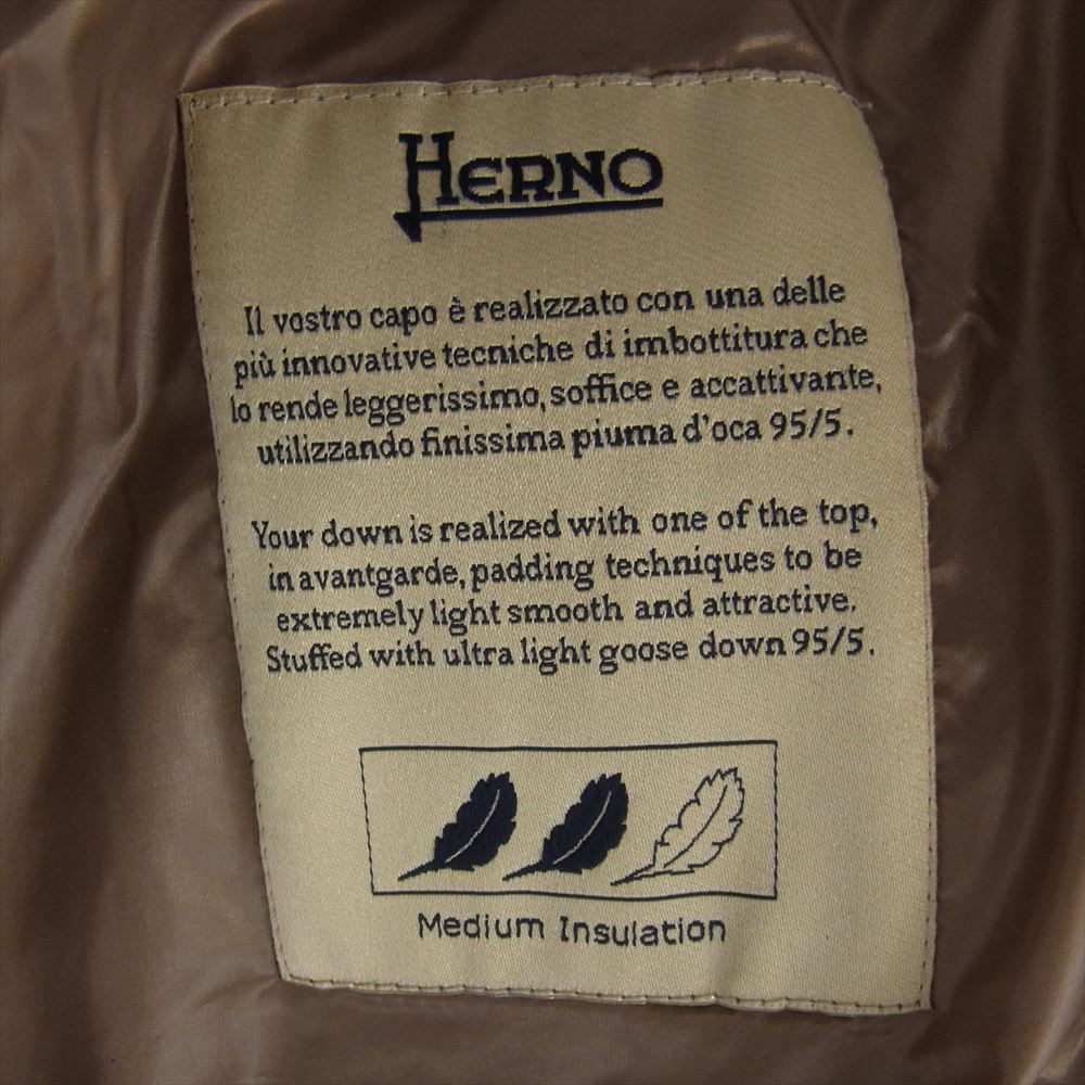 Herno ヘルノ 3301-529-10 LAVJAP  スタンドカラー ダウンコート ブラウン系 46【中古】