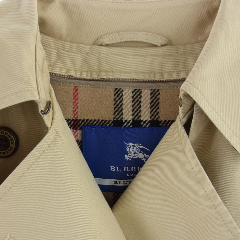 BURBERRY BLUE LABEL バーバリーブルーレーベル FNF58-625 裏地ノバチェック ロングライナー付き トレンチコート ベージュ系 38【中古】