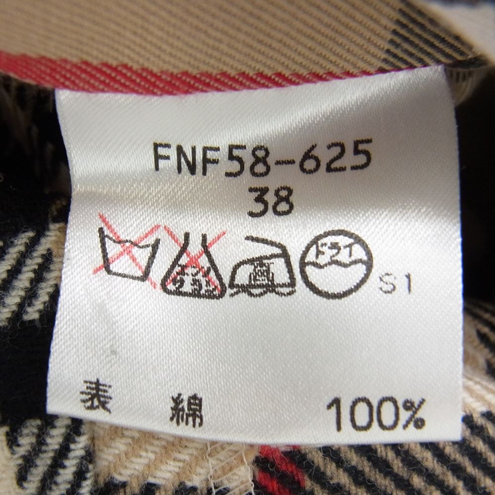 BURBERRY BLUE LABEL バーバリーブルーレーベル FNF58-625 裏地ノバチェック ロングライナー付き トレンチコート ベージュ系 38【中古】
