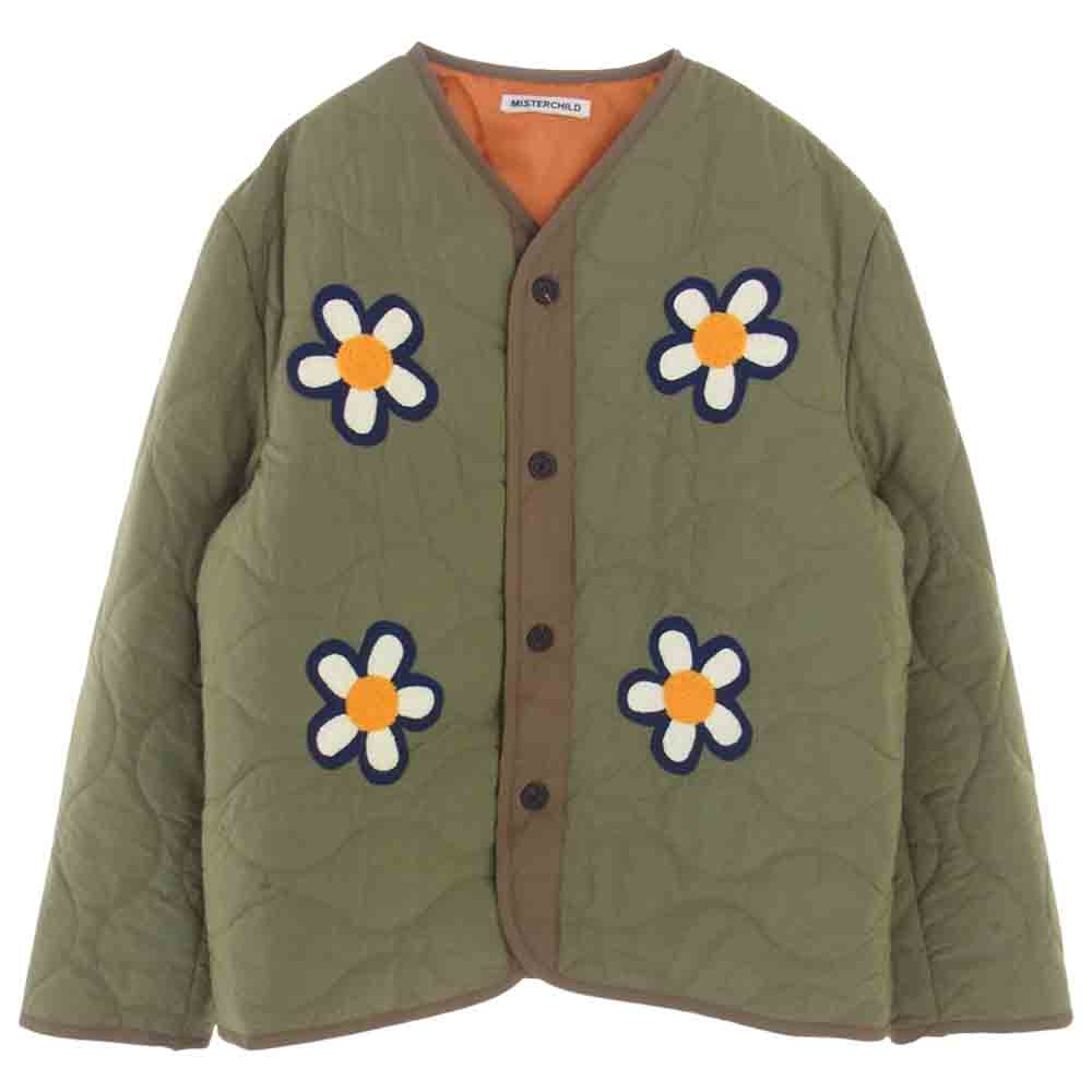 ミスターチャイルド FLOWER QUILTED JACKET キルティング ジャケット モスグリーン系【中古】