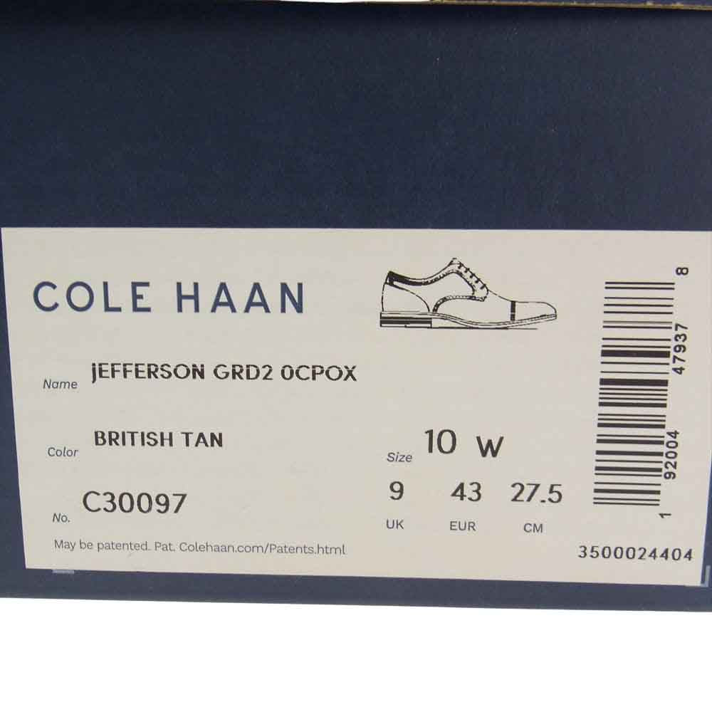 COLE HAAN コールハーン C30097 JEFFERSON GRD2 ジェファーソン グランド 2.0 シューズ ブラウン系【新古品】【未使用】【中古】