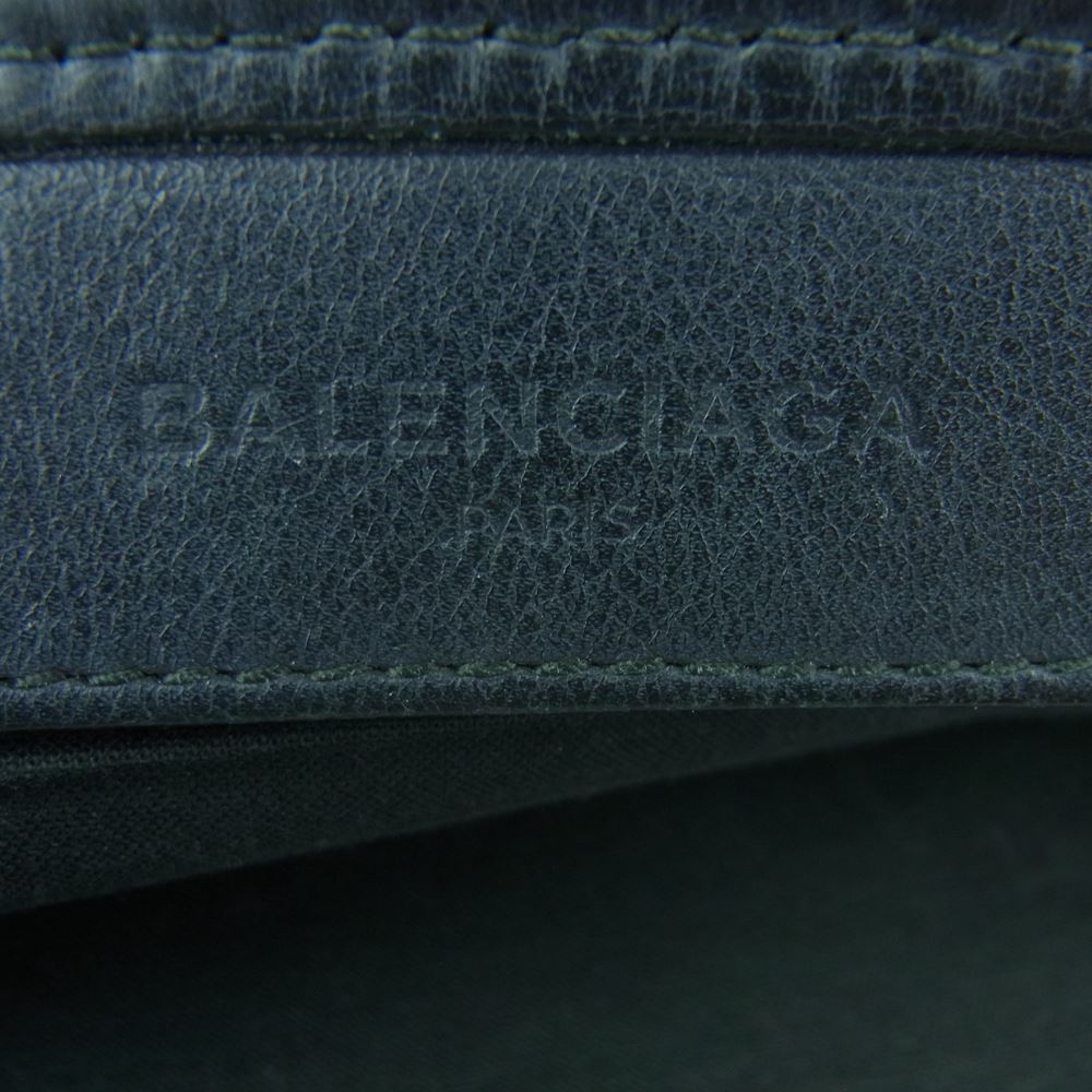 BALENCIAGA バレンシアガ 390346 ネイビーカバス XS ポーチ ショルダー ハンド バッグ ブラック系 ダークネイビー系【中古】