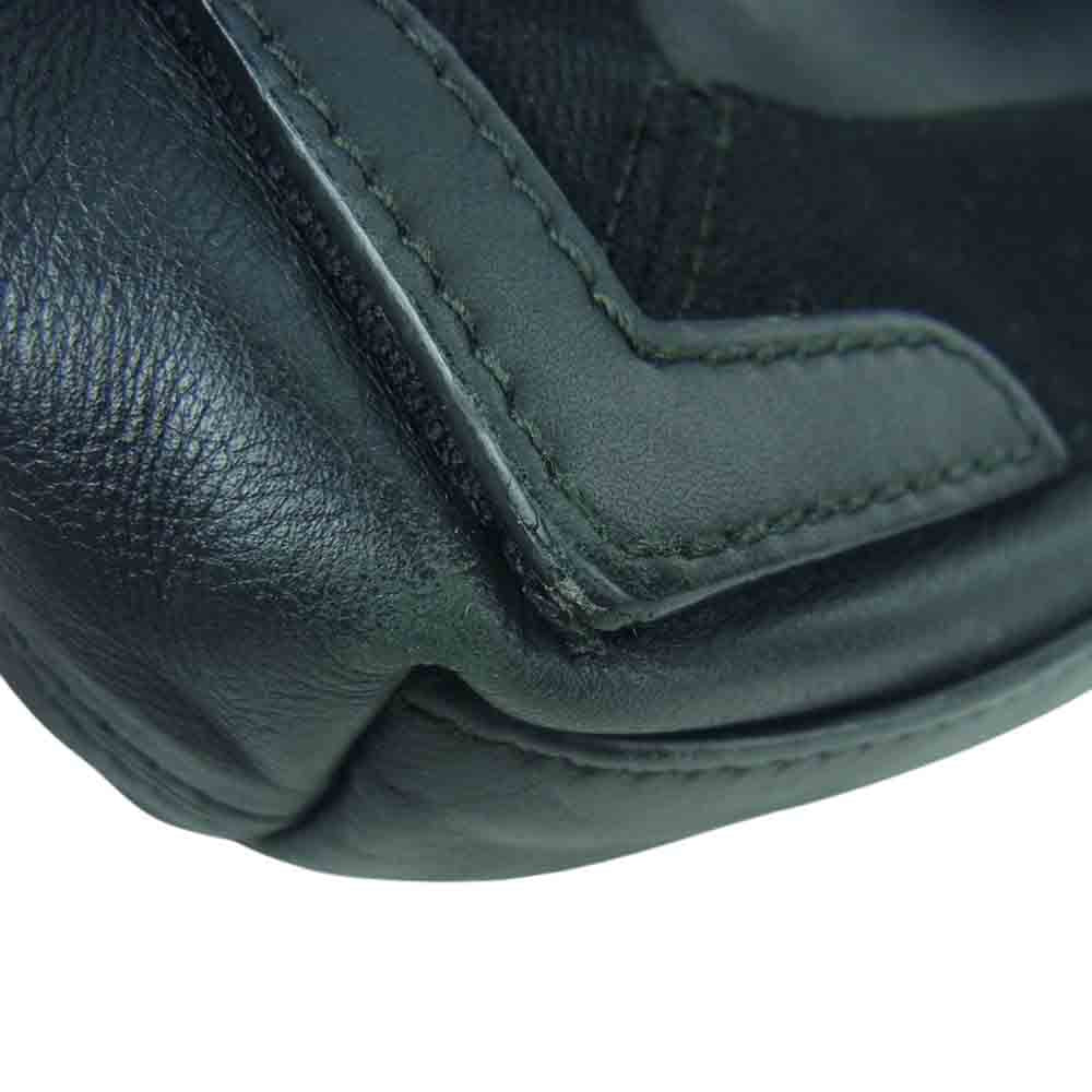 BALENCIAGA バレンシアガ 390346 ネイビーカバス XS ポーチ ショルダー ハンド バッグ ブラック系 ダークネイビー系【中古】