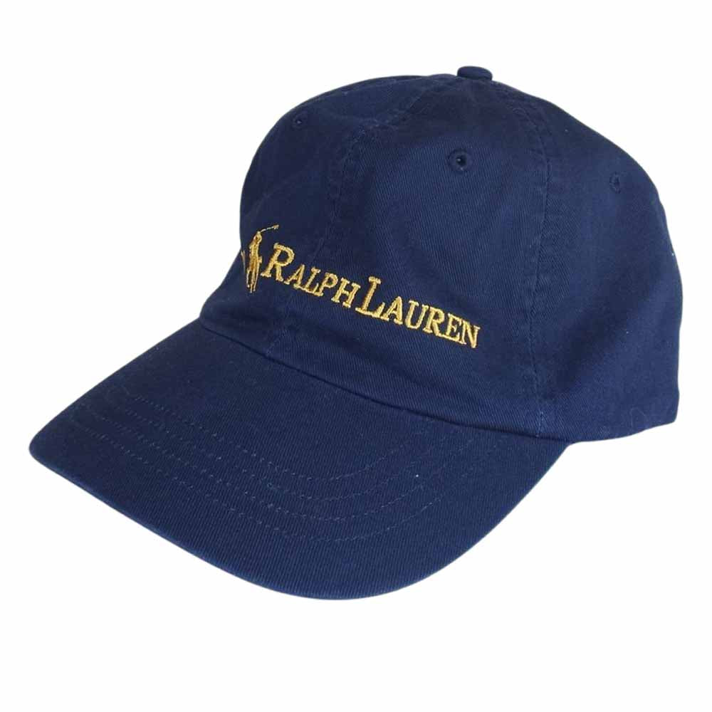 POLO RALPH LAUREN ポロ・ラルフローレン BEAMS ビームス別注 CHINO CAP ロゴ刺繍 チノ キャップ ネイビー系 F【美品】【中古】