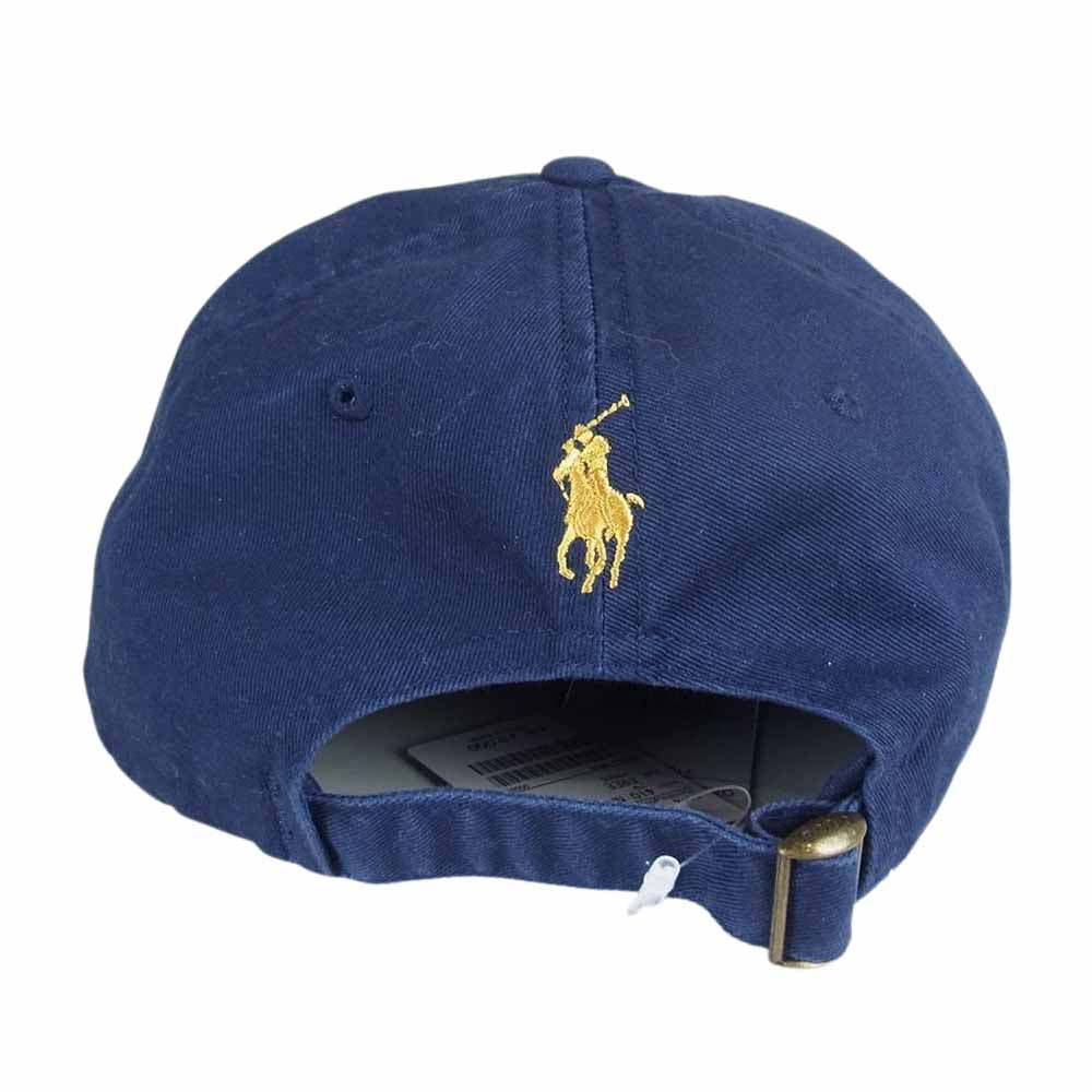 POLO RALPH LAUREN ポロ・ラルフローレン BEAMS ビームス別注 CHINO CAP ロゴ刺繍 チノ キャップ ネイビー系 F【美品】【中古】