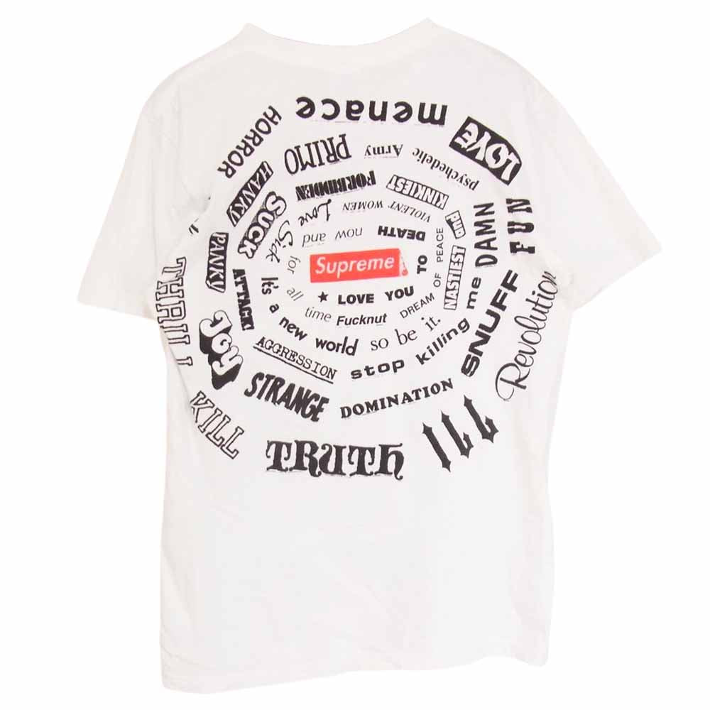 Supreme シュプリーム 21SS Spiral Tee スパイラル 半袖 Tシャツ ホワイト系 S【中古】