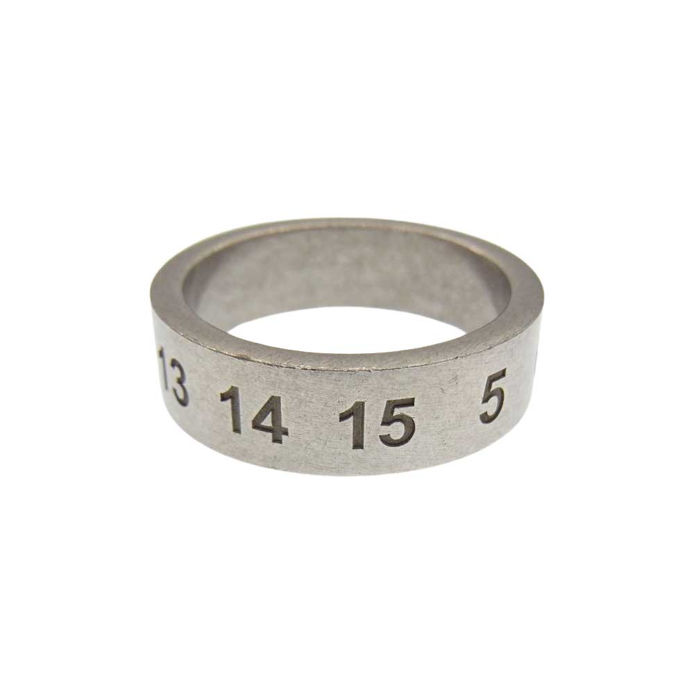 MAISON MARGIELA メゾンマルジェラ SM1UQ0047  11 NUMBER RING ナンバー エングレーブ リング   シルバー系 19号【中古】