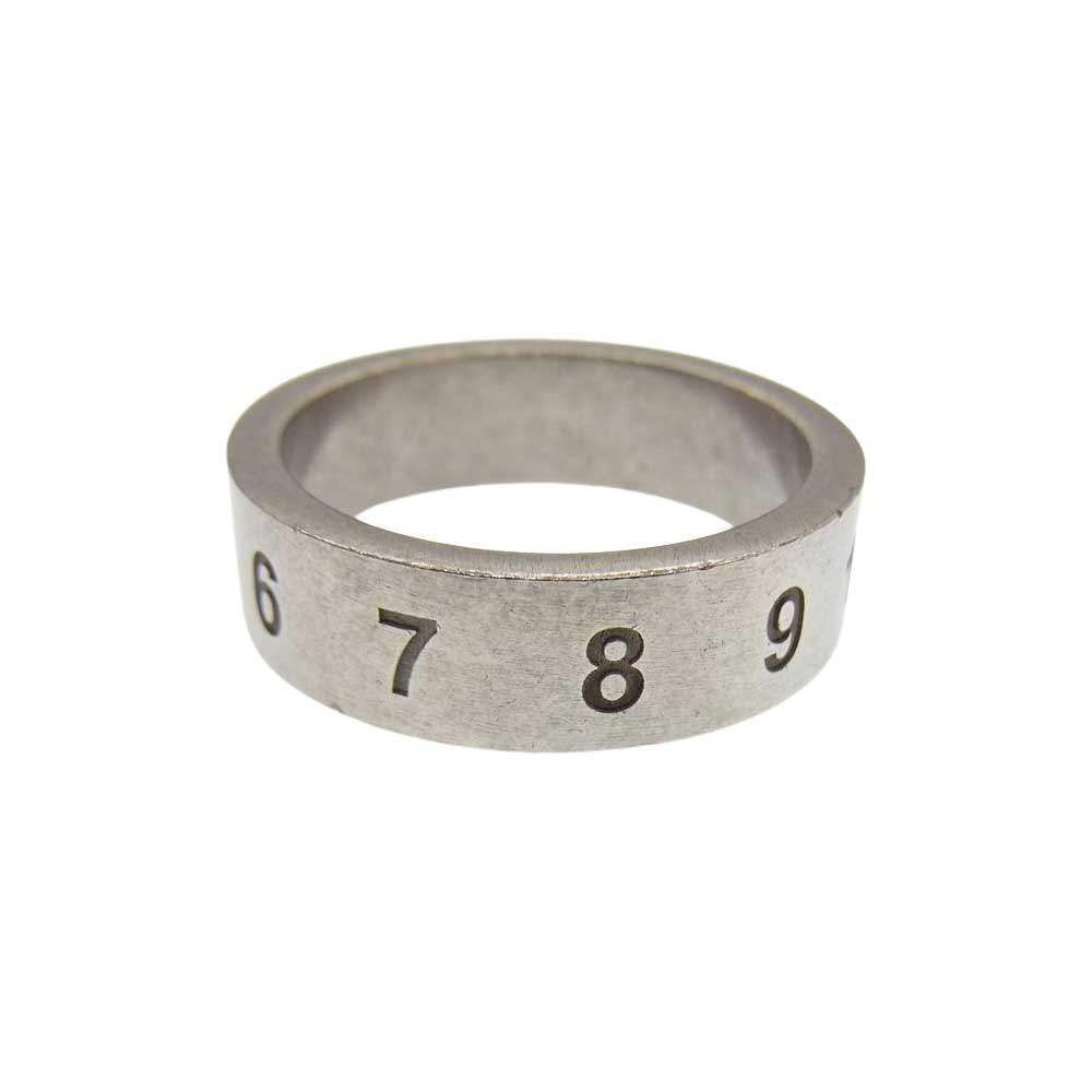 MAISON MARGIELA メゾンマルジェラ SM1UQ0047  11 NUMBER RING ナンバー エングレーブ リング   シルバー系 19号【中古】