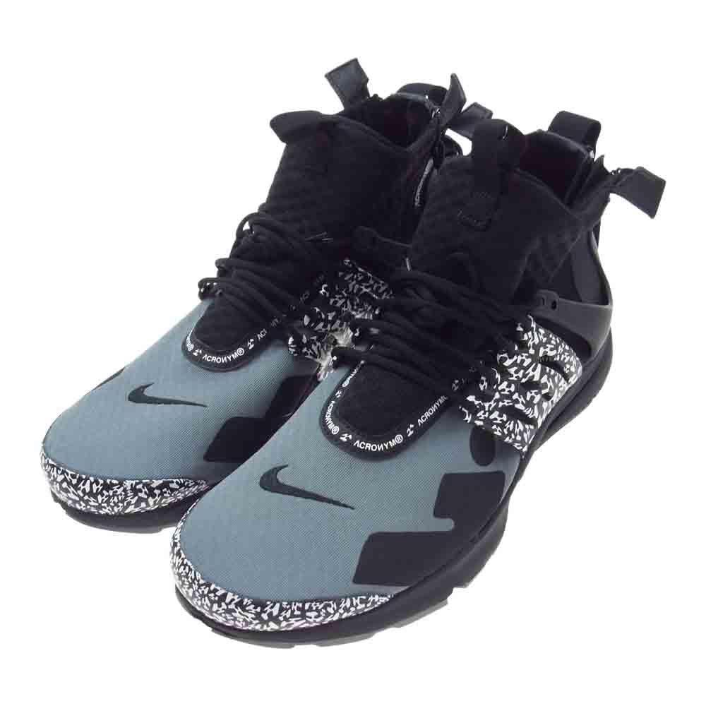 NIKE ナイキ AH7832-001 × ACRONYM アクロニウム AIR PRESTO MID エアプレスト ミッド カット スニーカー ブラック系 29cm【中古】