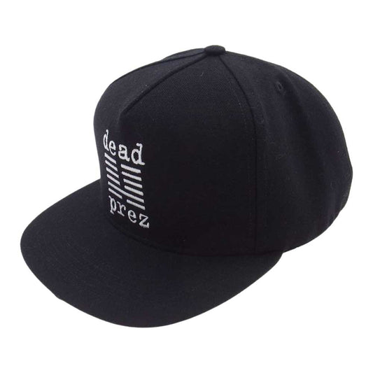 Supreme シュプリーム 19AW  × Dead Prez Cap デッドプレイズ コラボ フロントロゴ 刺繍 キャップ ブラック系【中古】