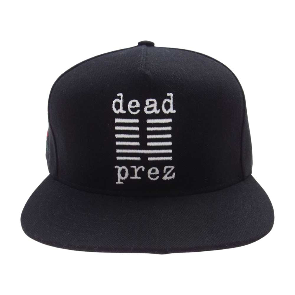 Supreme シュプリーム 19AW  × Dead Prez Cap デッドプレイズ コラボ フロントロゴ 刺繍 キャップ ブラック系【中古】