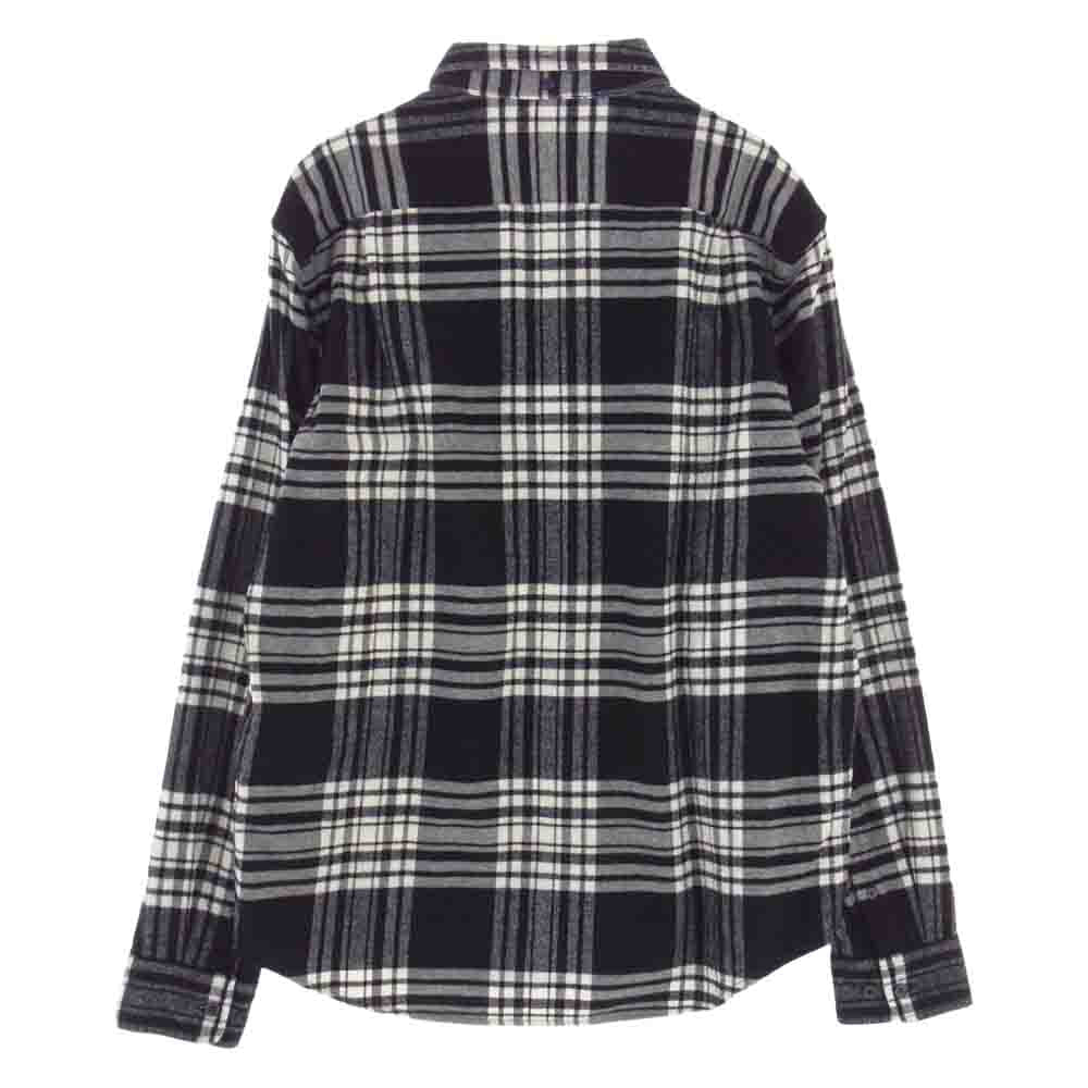 Supreme シュプリーム  19AW  Tartan Flannel Shirt タータン チェック ボタン ダウン フランネル シャツ 長袖  ブラック系 グレー系 ホワイト系 M【中古】