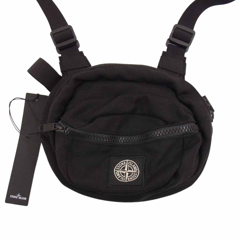 STONE ISLAND ストーンアイランド Bumb bag ショルダー ヒップ バッグ ブラック系【美品】【中古】